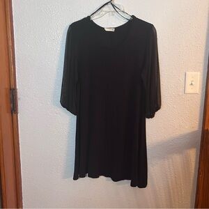 Forever Rose Black Mini Dress